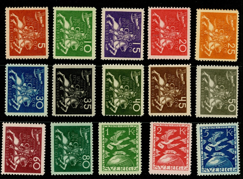 F211-25. Postfrisk serie. F 15000 kr