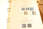 Samling 1855-1999 i fem trevliga Estett-album. Här bjuds på tre 4 sk bco, två 8 sk bco och två svarta lokalmärken. Sedan fortsätter det med välfyllt avsnitt vapen och ringtyp delvis i nyanser.