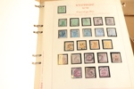 Samling 1855-1999 i fem trevliga Estett-album. Här bjuds på tre 4 sk bco, två 8 sk bco och två svarta lokalmärken. Sedan fortsätter det med välfyllt avsnitt vapen och ringtyp delvis i nyanser.
