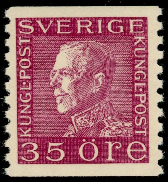 F187 a1-ppr. Postfriskt praktex. Baksidan med siffra "4". Kan möjligen vara en 187 a3 på gulaktigt vitt ppr. F 1200 kr+