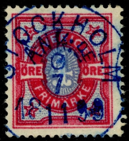F64. STOCKHOLM C ANK 7.11.1899 blå