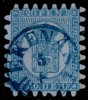 F8v1C2. Vackert stämplat ex med blå EKENÄS 5.8.1874. En vikt tand.