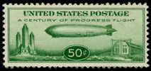 USA. Mi358. Postfriskt ex zeppelin i god centrering. Mi € 100