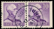 F273CB utan streck i rockkanten. Vackert stämplat par UPPLANDS TUNA 17.3.41. F 2200 kr