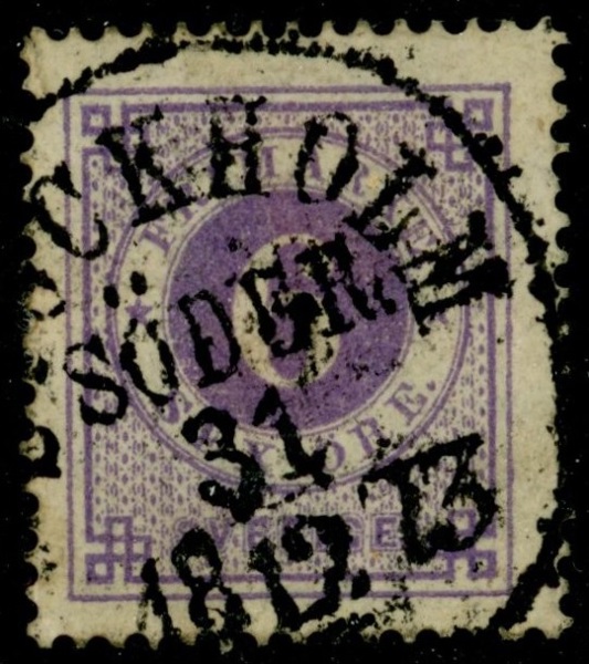 F20d. STOCKHOLM SÖDER 31.12.1873 (bra tandning).