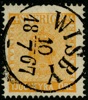 F10. WISBY 10.7.1867. Hel, sidvänd stämpel.