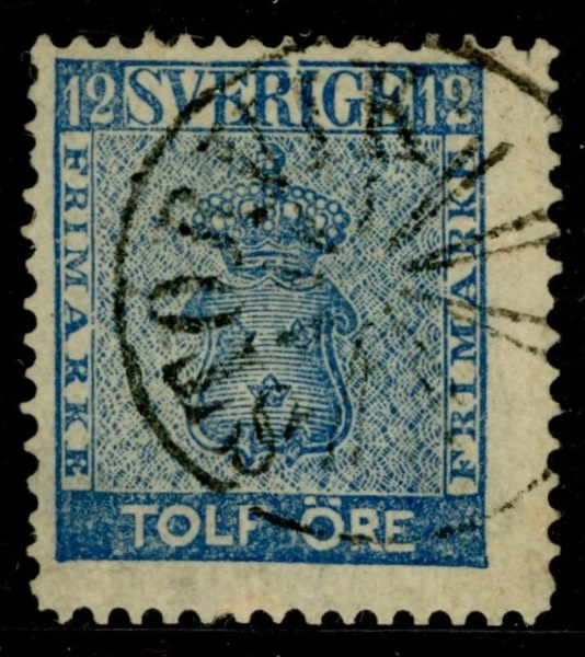 F9. Strålstämpel STORVIK. Smärre tanddefekter.