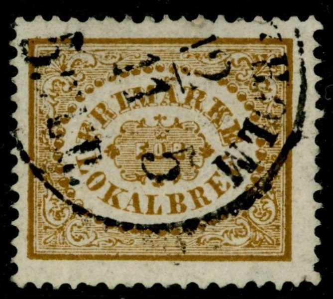 F13b. Stpl ex. Litet inhak i nedre höger hörntand. Sign Sjöman. (F 4500 kr)