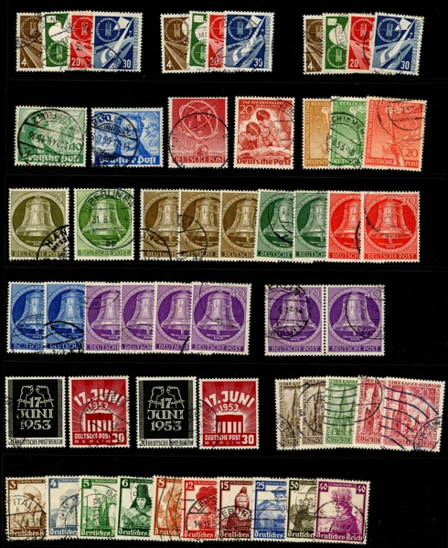 TYSKLAND. Lot bättre stämplade märken. Mi € 900+ enl inl.