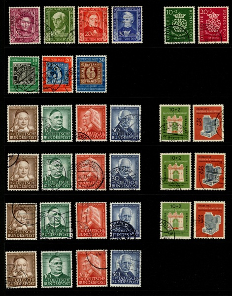 TYSKLAND. Lot bättre stämplade märken. Mi € 900+ enl inl.