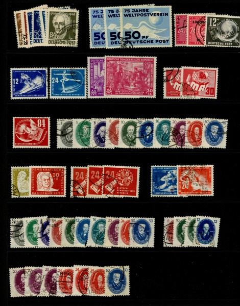TYSKLAND/DDR. Lot bättre stämplade (något x/xx) märken. Mi € 600 enl inl.
