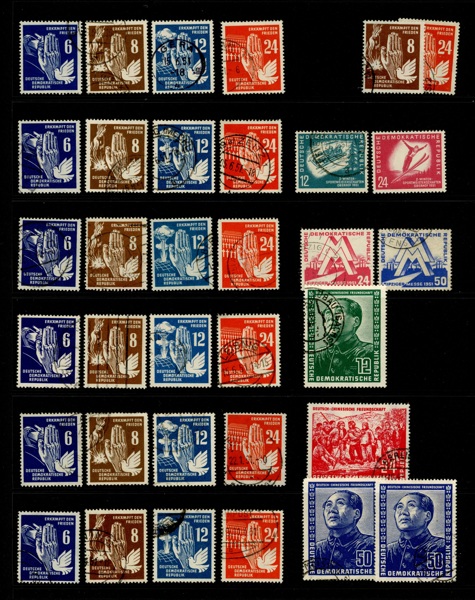 TYSKLAND/DDR. Lot bättre stämplade märken. Mi € 300+ enl inl.
