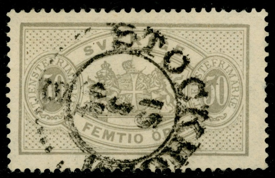 Tj23v2. Stpl ex med variant "högra delen av kronan saknas". Sällsynt. F 5000 kr