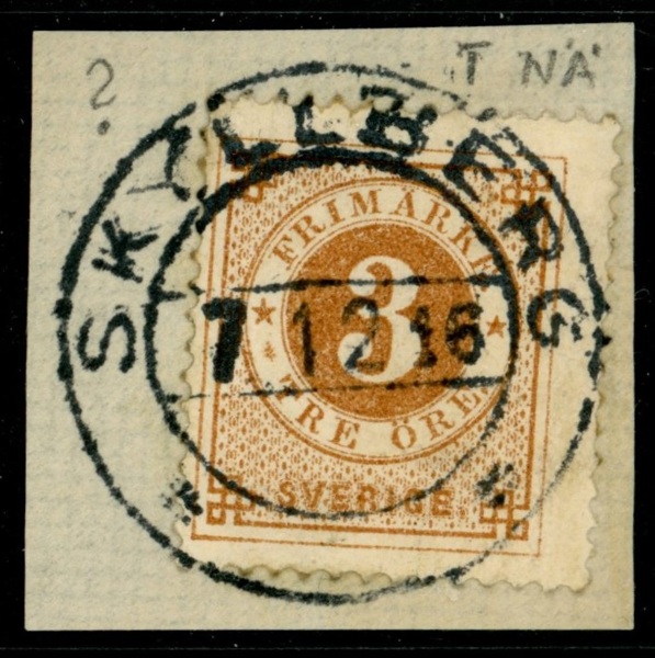 F28/41. SKYLLBERG 7.12.16 på klipp, långt efter avlysningen i dec 1910. Intressant kuriosa.