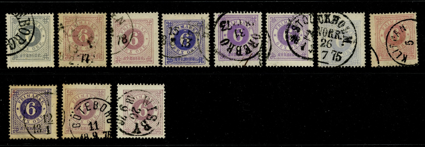 F20. Lot elva fräscha märken, många olika nyanser!