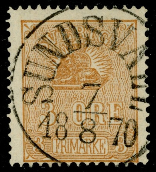 F14B. SUNDSVALL 7.8.1870. Felfritt ex!