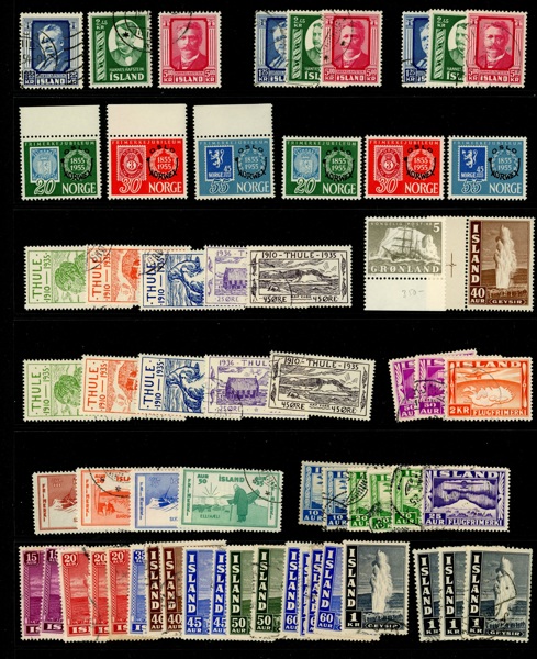 Lot bättre Norden på ett blad stpl/xx. Facit ca 4700 kr