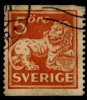 F142Ecz. Stämplat fräscht ex av denna bandmärkesraritet, tydligt vm. F 19000 kr (Stämpelsvärta i övre högra hörnet)