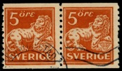 F142Acz. Stämplat par av ett ovanligt vm. F 3750 kr x2 (kt)