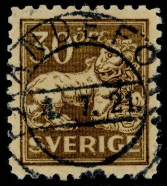 F148C. FRÄNDEFORS 4.7.21. Lyxmärke med både perfekt centrering, tandning och stämpel!