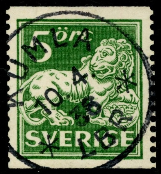 F143E a3-ppr. KUMLA LBR 10.4.36. Vackert och fräscht märke!