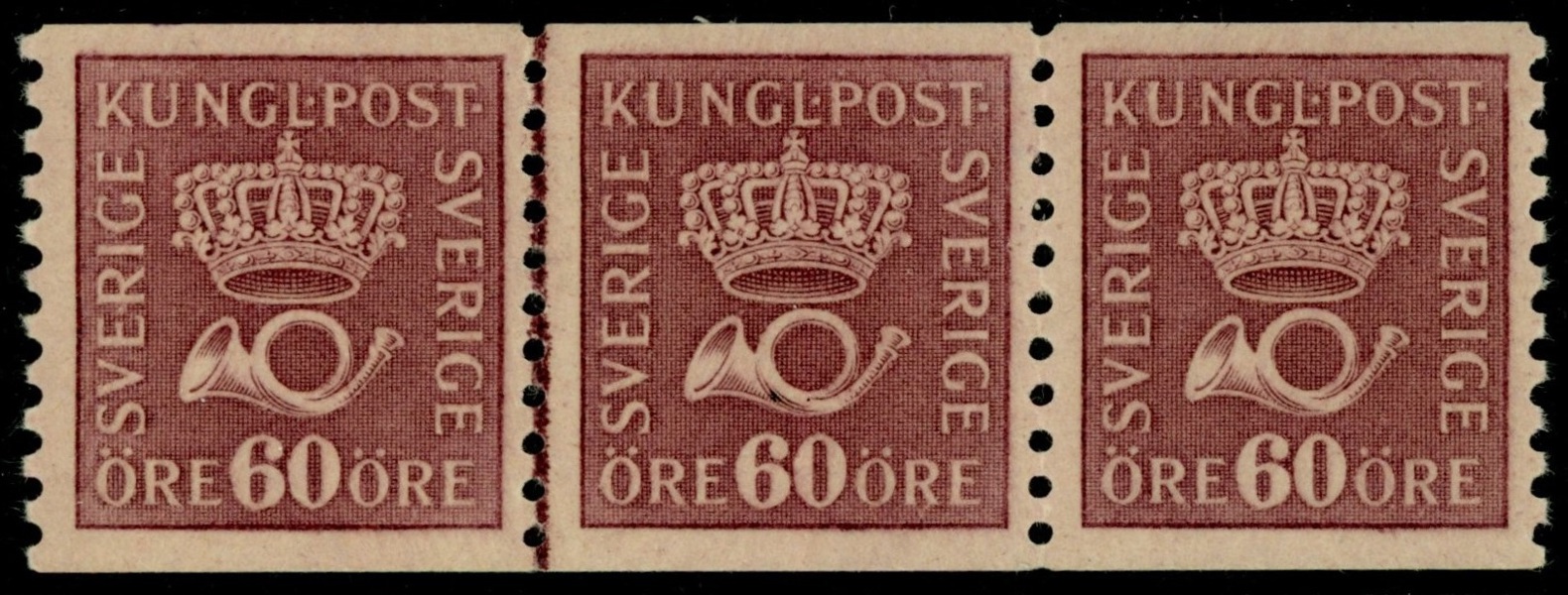 F162 a1-ppr. Postfriskt 3-strip. F 3000 kr