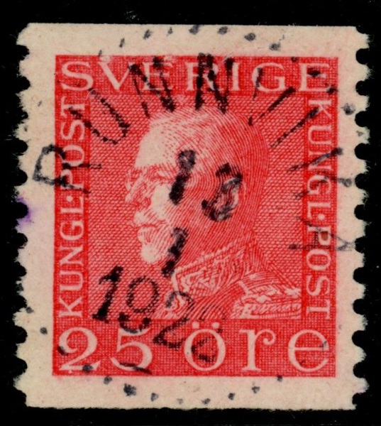 F182. RUNNVIKA 13.1.1922. Tidigt stämplat ex av en knepig valör.