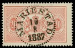 Tj18. MARIESTAD 10.8.1887. Vackert ex!