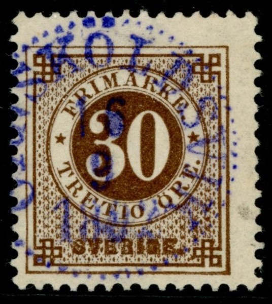 F47. ÖRNSKÖLDSVIK 16.9.1892 BLÅ stämpel