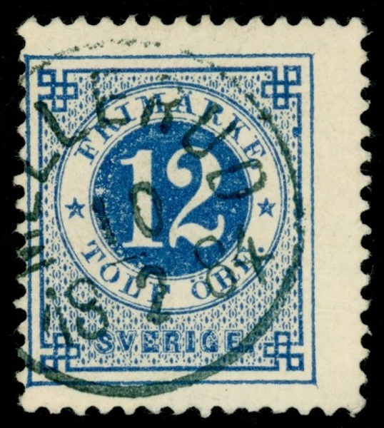 F32. BLÅGRÖN stpl MELLERUD 10.2.1884