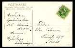 Ovanlig stämpel på vykort: PLK 134 B 26.2.1910. Postal 150 kr