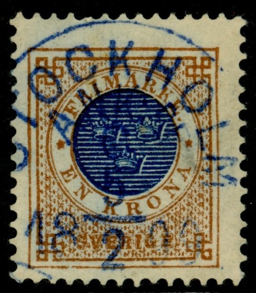 F49. Blå stpl STOCKHOLM C ANK 5.2.1899