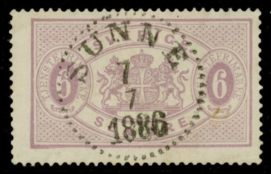 Tj4e. SUNNE 7.7.1886. Vackert ex, nyanserat av Mats G. Nilsson.