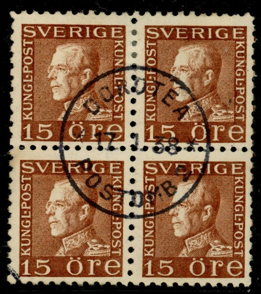 F178C. Vackert 4-block DOROTEA POSTOMB 2 17.1.38