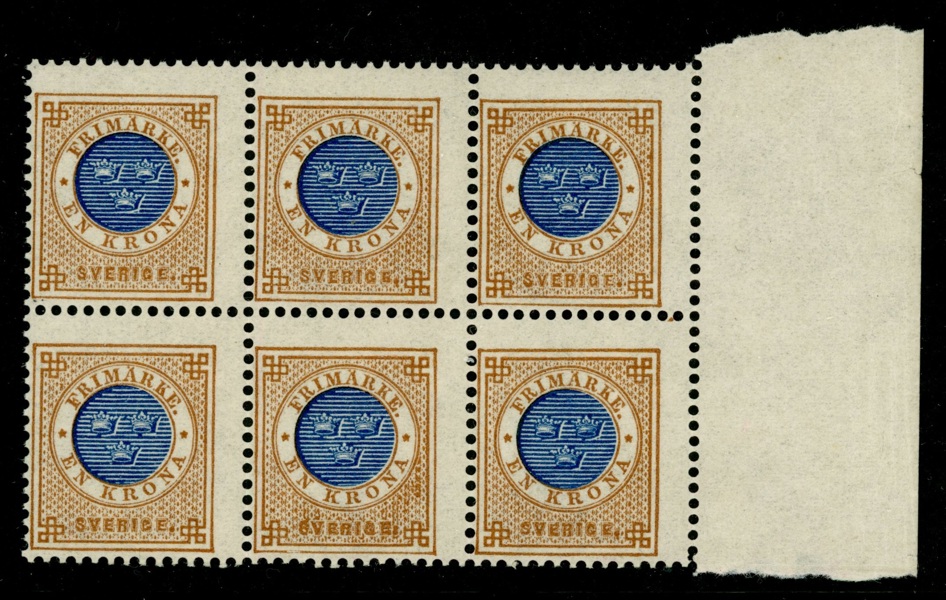 F49. Postfriskt 6-block. Ovanlig enhet. F 18900 kr