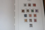 Trevlig samling 4 sk bco till 1999 i två LT-album med fickor. Med många bättre märken som vapen och ringtyp, mellanvalörer 1924, en del BC-CB och fint avsnitt tjänste och lösen.