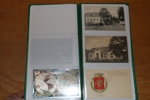 Album med 41 äldre vykort, till stor del något "bättre" kort. Bl.a. tre tidningskort, fyra stk OS-1912-relaterade, några på enstöringar i glesbygden etc. Alla kort avbildade.