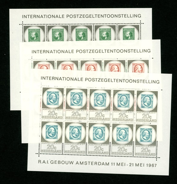 NEDERLÄNDERNA. Mi880-82. Postfrisk kleinbogen-sats. Mi € 120