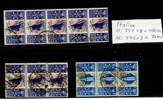ITALIEN. Mi744+745 luftpostmärken i stpl enheter. Mi € 555 allt räknat.