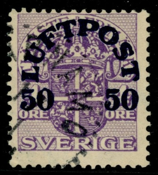 F138cx. Stpl ex med omv vm vågliner. Sällsynt. Garantistämpel "HW". F 6000 kr