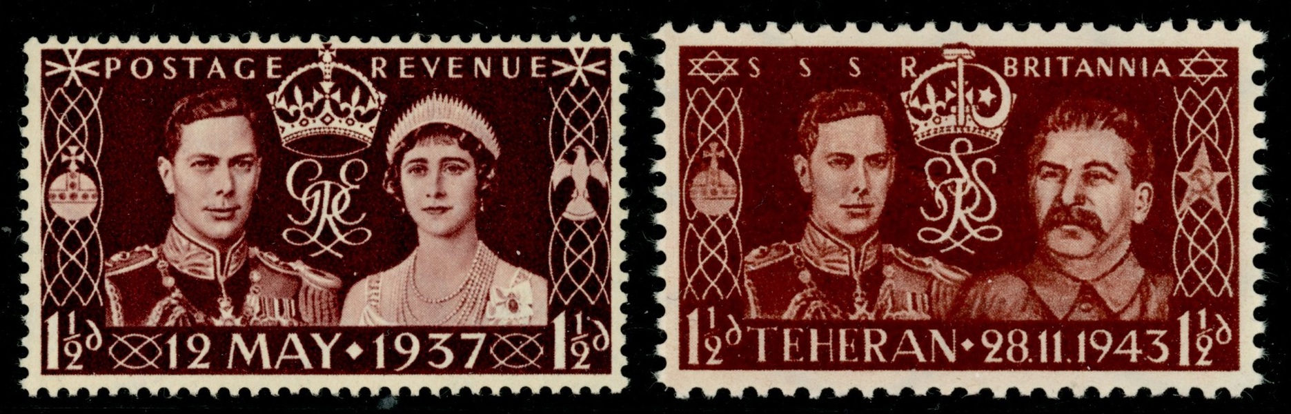 TYSKLAND/REICH. Propagandaförfalskning Mi2 (utan gummi) tillsammans med originalmärket.