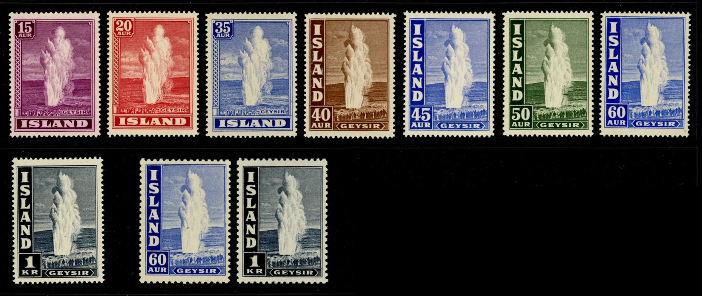 F227-36. Postfrisk serie. F 2000 kr