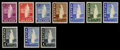 F227-36. Postfrisk serie. F 2000 kr