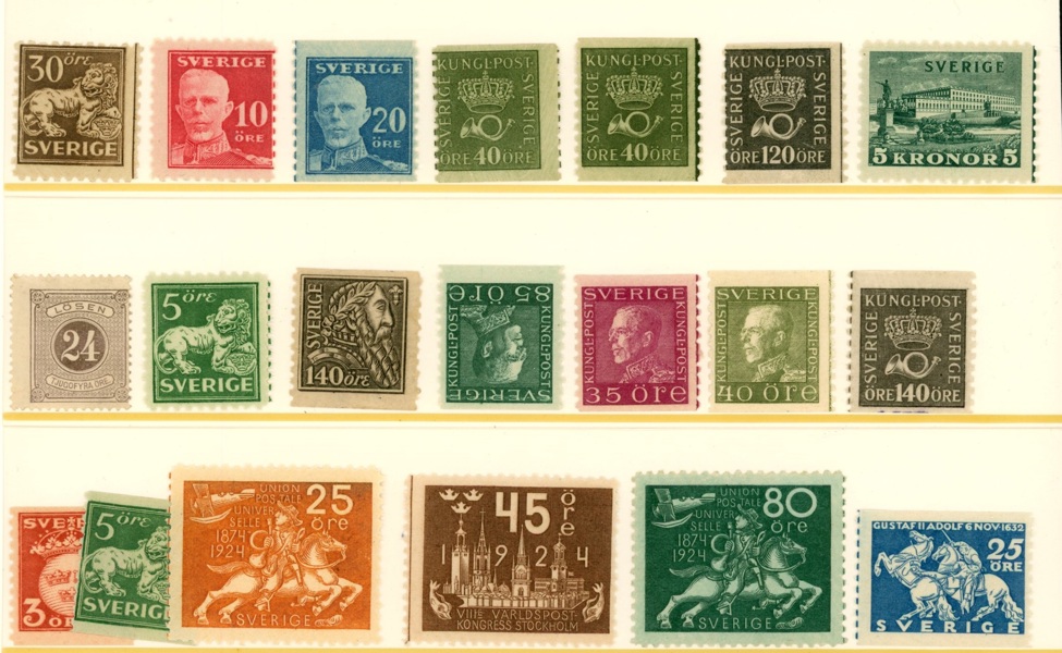 Mestadels postfrisk lot med enbart lite bättre märken, högt kv!