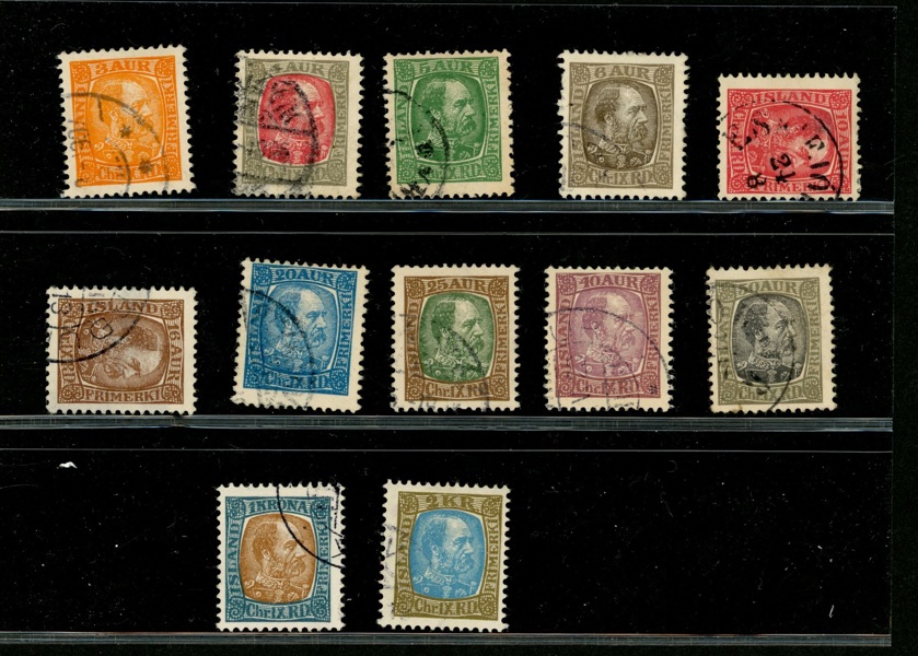 F63-74. Stpl serie utan 5 kr. Två liggande märken med tunn fläck. F över 1000 kr för de felfria.