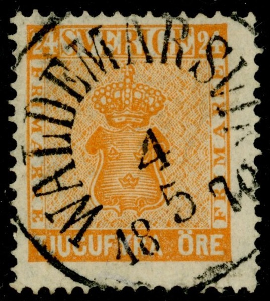 F10. WALDEMARSVIK 4.5.1870. Vackert ex!