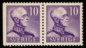 F273BC (med färgstreck i kragen). Postfriskt par. F 1800 kr