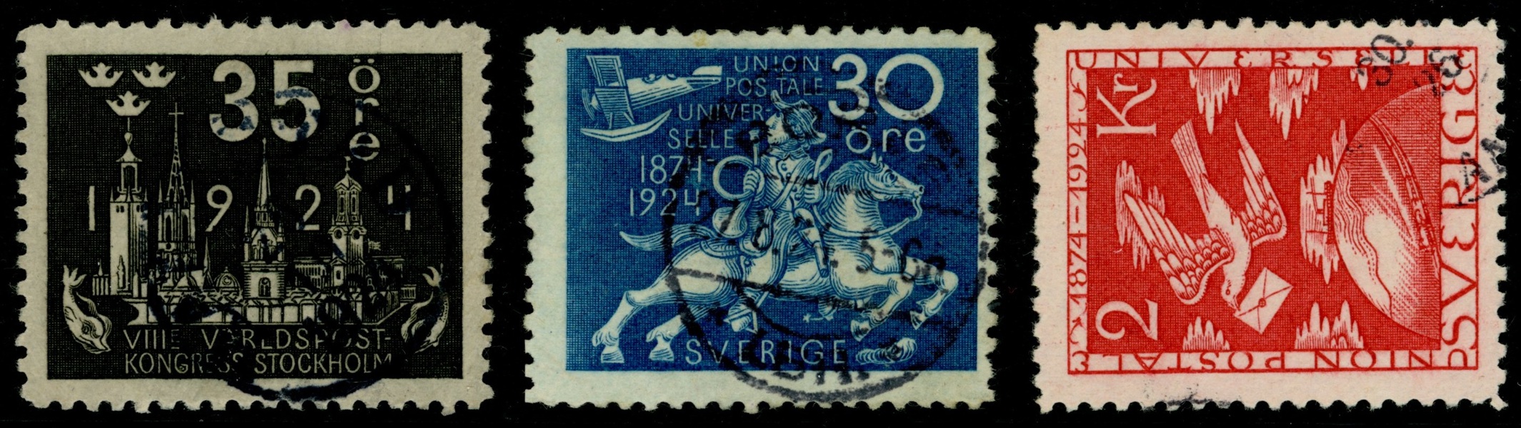 Lot tre stpl normalex bl.a. 2 kr förening.