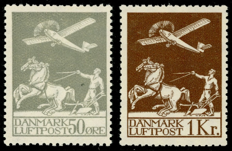 F216-17. Ostämplade högvalörer, fina ex. F 1500 kr