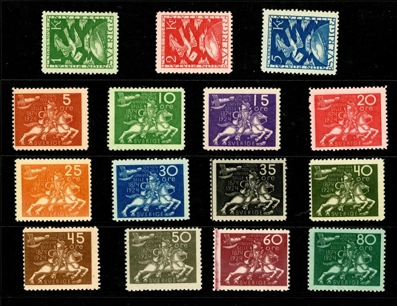 F211-25. Postfrisk serie. F 15000 kr